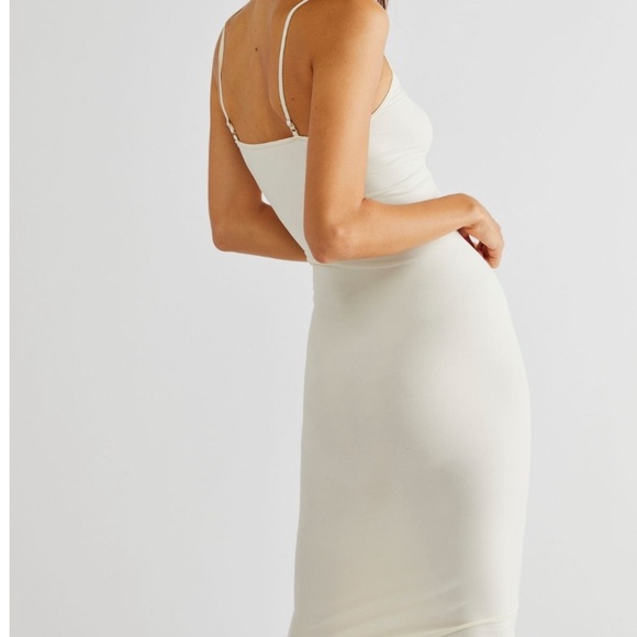 Free People White Spaghetti Strap Tea Length Slip Size XS - NWOT - Picture 6 of 7